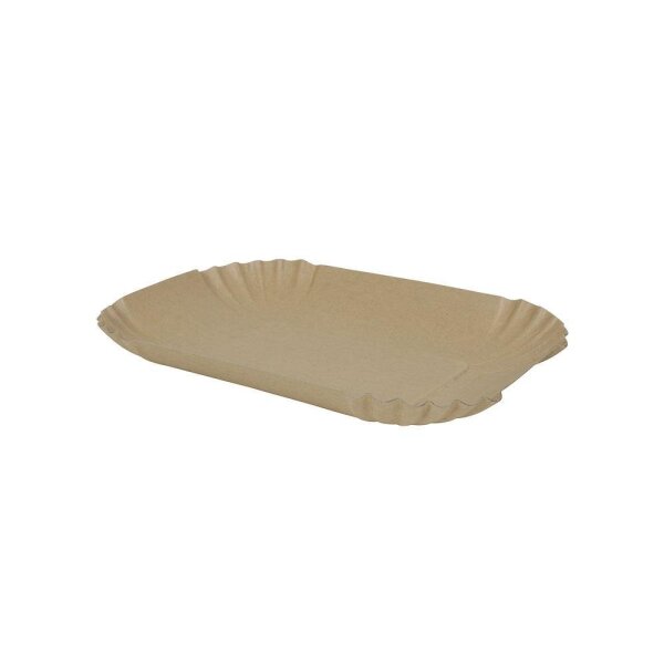 BIO Papp-Snackschale, 200x145x25mm, Kraft-Braun