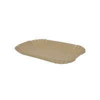 BIO Papp-Snackschale, 200x145x25mm, Kraft-Braun