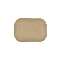 BIO Papp-Snackschale, 200x145x25mm, Kraft-Braun