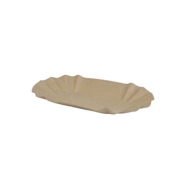 BIO Papp-Snackschale, 110x195x30mm,  Kraft-Braun