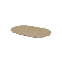 BIO Papp-Snackschale, 110x195x30mm,  Kraft-Braun