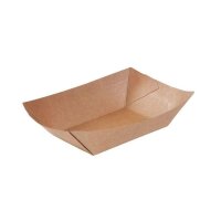 BIO Papp-Snackschale, 400ml, 170x120x40mm, Kraft-Braun