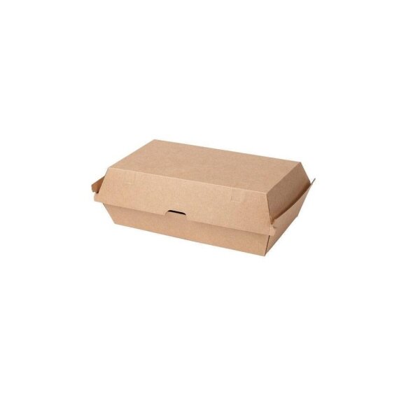 BIO Papp-Doppel-Burger-Box, 248x130x75mm, kraftbraun