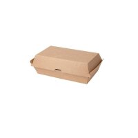 BIO Papp-Doppel-Burger-Box, 248x130x75mm, kraftbraun