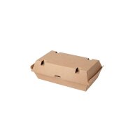 BIO Papp-Doppel-Burger-Box, 248x130x75mm, kraftbraun