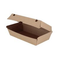 BIO Papp-Doppel-Burger-Box, 248x130x75mm, kraftbraun