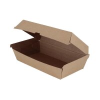 BIO Papp-Doppel-Burger-Box, 248x130x75mm, kraftbraun