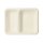 BIO Zuckerrohr-Siegelschale, 225x175x45mm. 2-geteilt, weiß