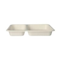 BIO Zuckerrohr-Siegelschale, 225x175x30mm, 2-geteilt,...