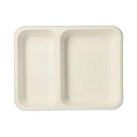 BIO Zuckerrohr-Siegelschale, 225x175x30mm, 2-geteilt,...