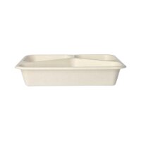 BIO Zuckerrohr-Siegelschale, 225x175x45mm, 3-geteilt,...
