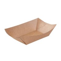 BIO Papp-Snackschale, 800ml, 210x145x50mm, Kraft-Braun