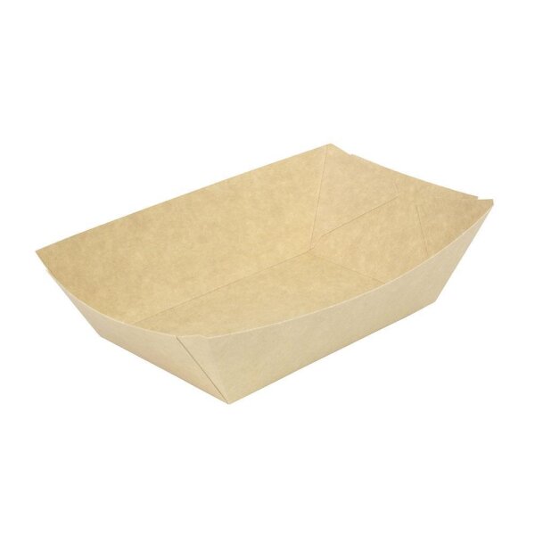 BIO Papp-Snackschale, 500ml, 190x125x45mm, Kraft-Braun