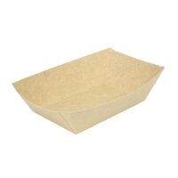 BIO Papp-Snackschale, 500ml, 190x125x45mm, Kraft-Braun