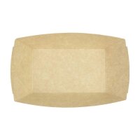 BIO Papp-Snackschale, 500ml, 190x125x45mm, Kraft-Braun