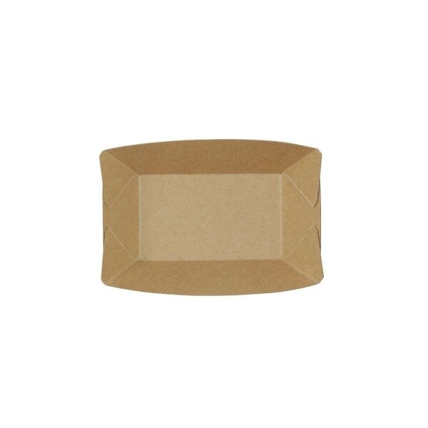 BIO Premium Papp-Snackschale, 500 ml, 190x140x45mm, Kraft-Braun