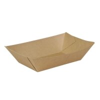 BIO Premium Papp-Snackschale, 500 ml, 190x140x45mm, Kraft-Braun