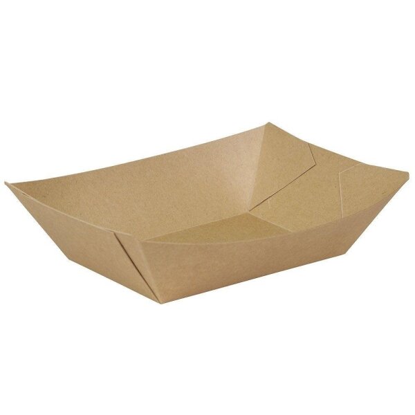 BIO Premium Papp-Snackschale, 800ml, 210x145x50mm, Kraft-Braun