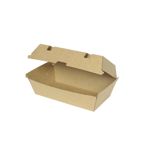 BIO Papp-Doppel-Burger-Box, 214x114x85mm, kraftbraun