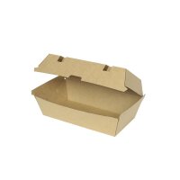 BIO Papp-Doppel-Burger-Box, 214x114x85mm, kraftbraun