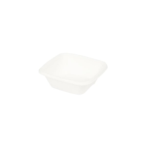 Zuckerrohr-Dressingbecher, 50ml/2oz, 80x80mm, Weiß