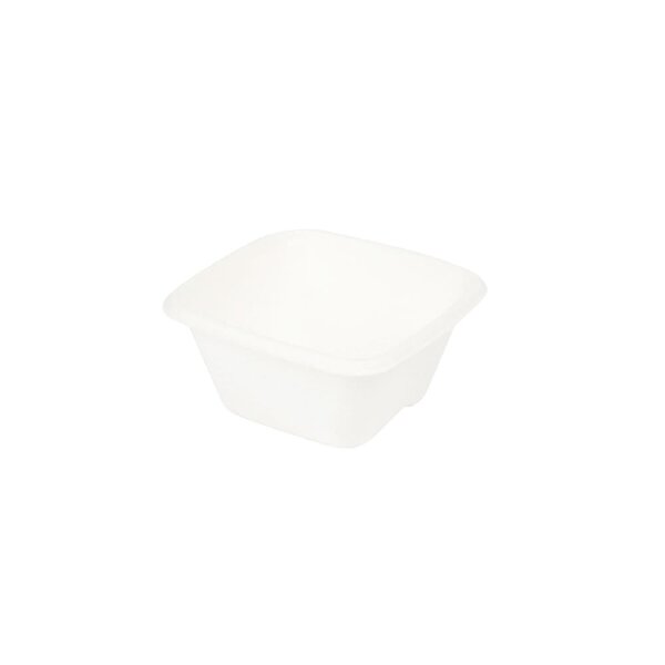 Zuckerrohr-Dressingbecher, 80ml/3oz, 80x80mm, Weiß