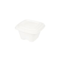 Zuckerrohr-Dressingbecher, 100ml/4oz, 80x80mm, Weiß