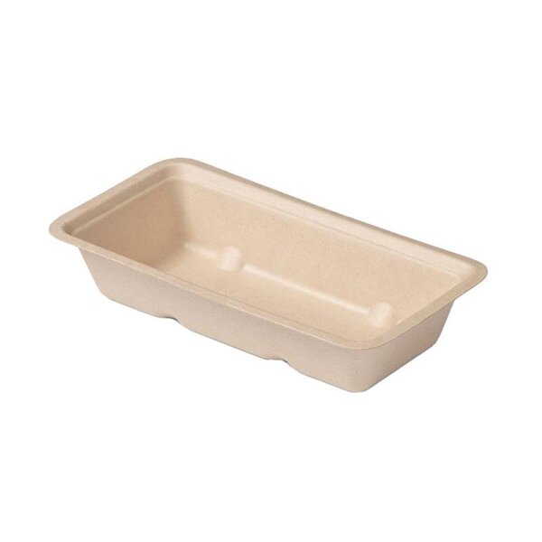 Zuckerrohr-Snackschale, 165x110x40mm, Natur