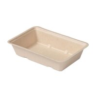 Zuckerrohr-Snackschale, 190x120x40mm, Natur