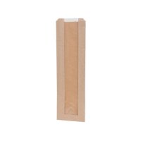 Papier-Sichtstreifenbeutel, 105x55x355mm, braun