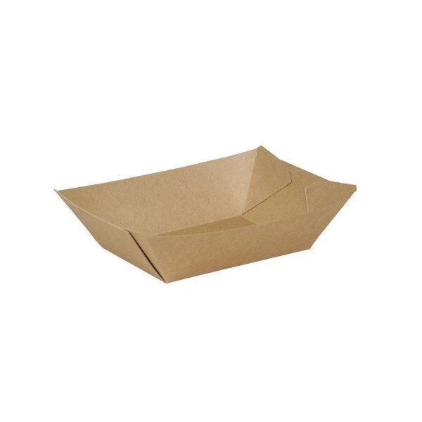 BIO Premium Papp-Snackschale, 400ml, 165x130x40mm, Kraft-Braun