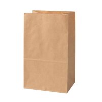 BIO Papier-Blockbodenbeutel, 150x100x250mm, braun