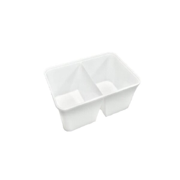 PP-Menüschale, "174HQ", 800ml, 2-geteilt, 174x125x61mm, Weiß