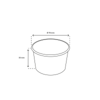 Eisbecher, weiß, FSC, 120ml / 4oz