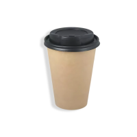 Pappbecher, 360ml, 12oz, Ø90mm, Kraft-Braun