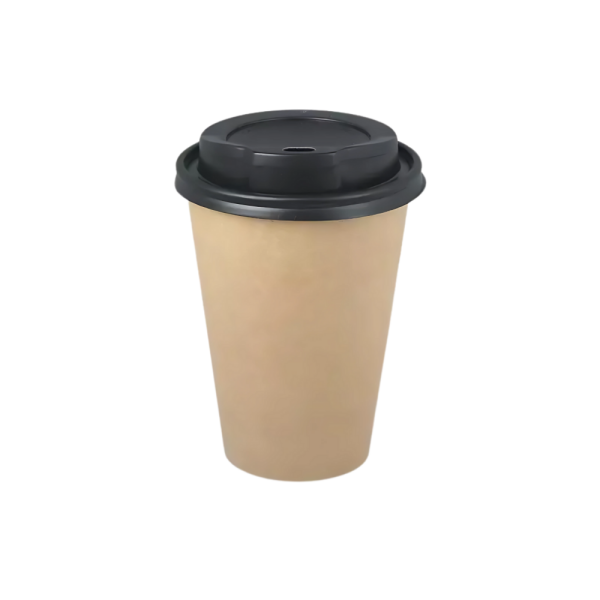 Pappbecher, 450ml, 16oz, Ø90mm, Kraft-Braun