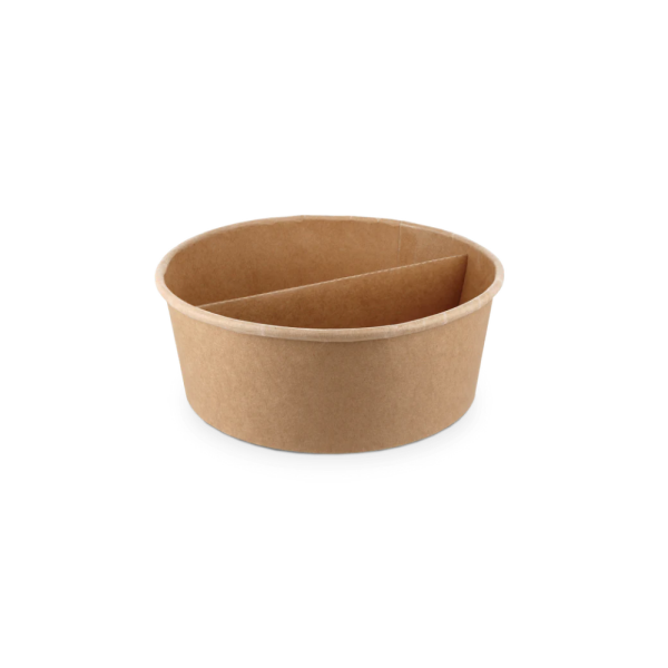 Papp-Teiler für Salatschalen mit,  Ø184mm, Kraftbraun