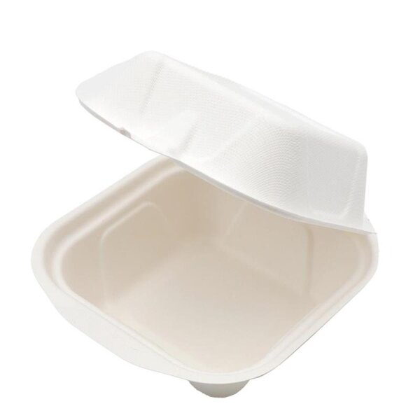 Zuckerrohr-Burger-Box, IP7, 140x127x70mm, weiß