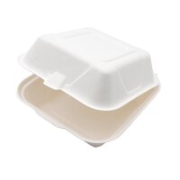 Zuckerrohr-Burger-Box, 216x205x103mm, weiß