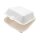Zuckerrohr-Burger-Box, 216x205x103mm, weiß