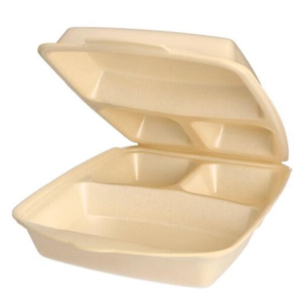 XPS Dinnerbox, 3-geteilt, 220x285x75mm, Beige