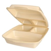 XPS Dinnerbox, 3-geteilt, 220x285x75mm, Beige