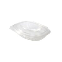 rPET Feinkostbecher mit Klappdeckel, 250ml, Transparent