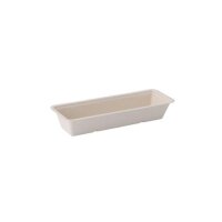 Zuckerrohrschale, Bagasse, 75x200x35mm, weiß