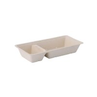 Zuckerrohr-Snackschale, 2-geteilt, 95 x 200 x 35mm